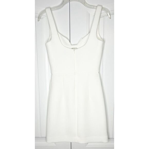 Rebecca Vallance Phoebe White Bow Front Mini Dress White US 0 Bridal Wedding - Picture 7 of 8